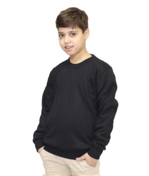 سويت شيرت ساده ميلتون قطن,أسود